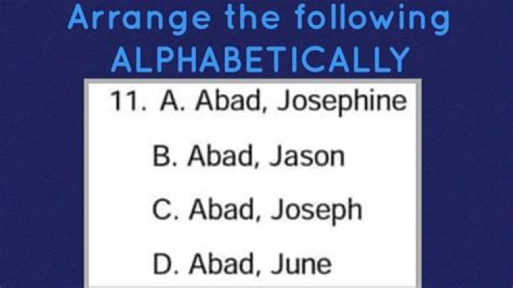 When alphabetical filing which name is filed last?