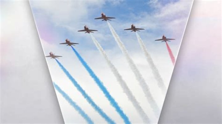 When are the red arrows flying on ve day?