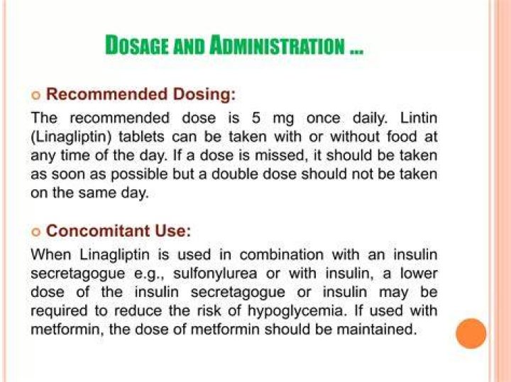 When should linagliptin be taken?