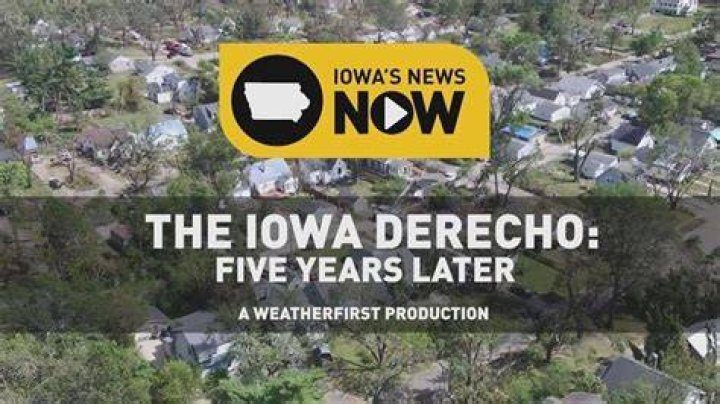 When was the derecho in iowa?
