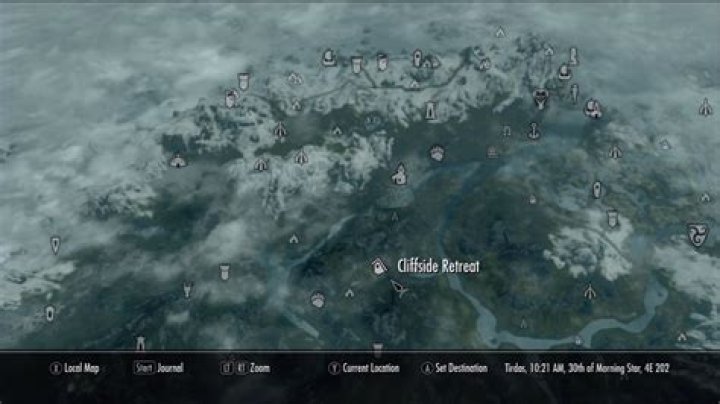 Where is cliffside retreat in skyrim?