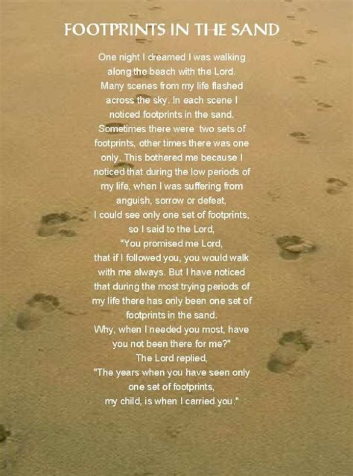 Where is footprints in the sand in the bible?