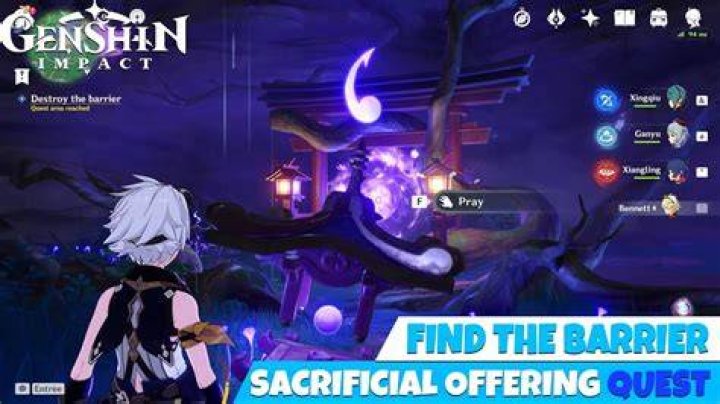 Where is the barrier sacrificial offering genshin?