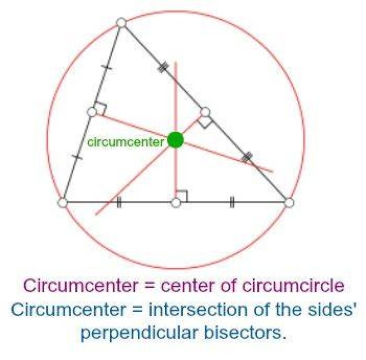 Where is the circumcenter of any given triangle?