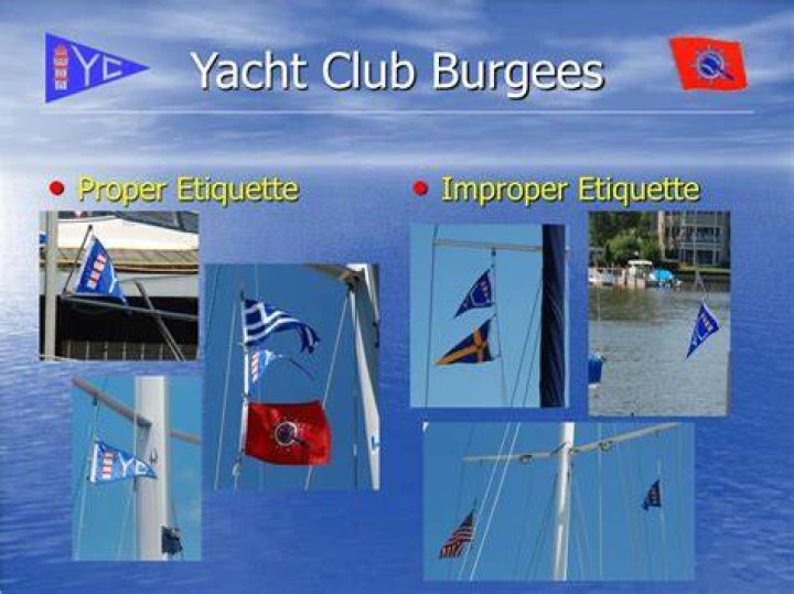 Where to fly yacht club burgee?
