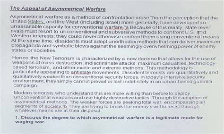 Who are the asymmetrical warfare?