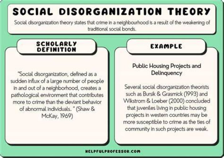 Who made the social disorganization theory?