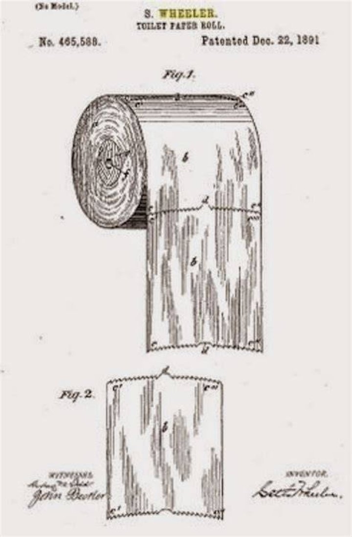 Who patented toilet paper?