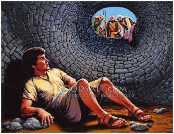 Who was thrown in a dry cistern/well?
