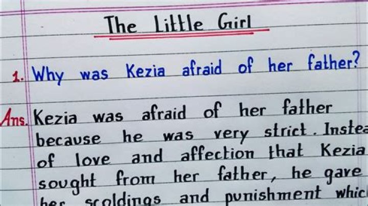 Why was the little girl afraid of her father?