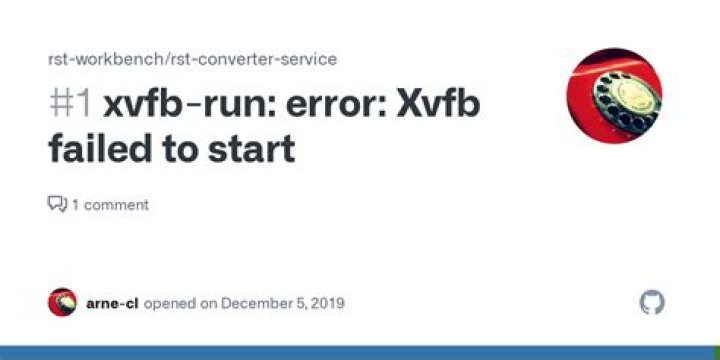 Xvfb failed start error